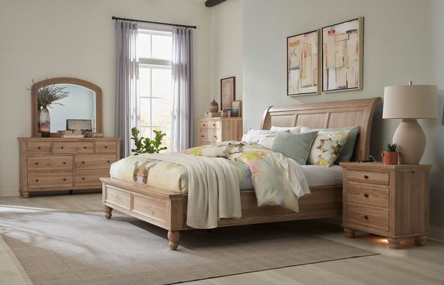 aspenhome® Cambridge Modern Khaki Queen Sleigh Bed-2