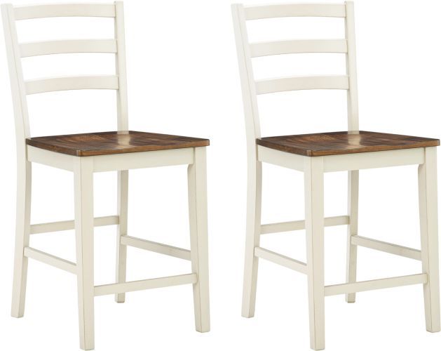 Signature Design by Ashley® Jendanton Antique White/Brown Bar Stool-4
