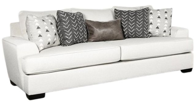 Furniture of America® Hyde Park Gray Oversized Sofa with Pillows-0