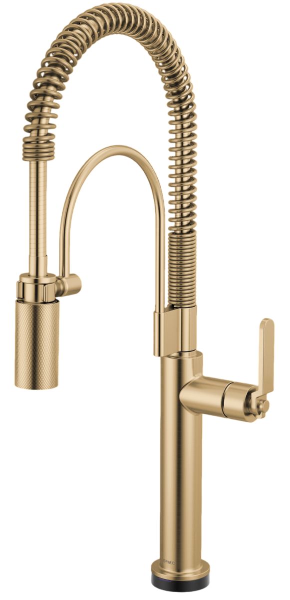 Brizo Litze® Brilliance® Luxe Gold® SmartTouch Semi-Professional Kitchen Faucet with Industrial Handle-0