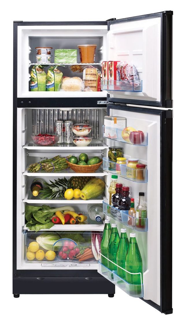 Unique® Appliances 24" 9.7 Cu. Ft. Black Propane Top Freezer Refrigerator-2