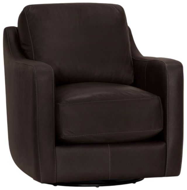 Franklin™ Customizable Chelsea Leather Swivel Accent Chair-1