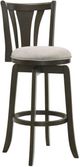 Armen Living Elle Dark Roast/Slip Gray Swivel Bar Stool-0