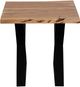 Porter International Designs Manzanita Natural End Table with Black X Base-1