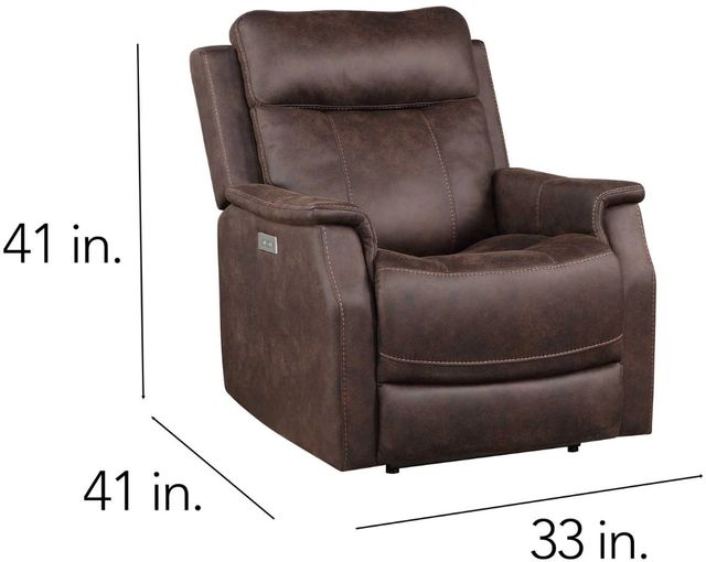 Steve Silver Co. Valencia Walnut Dual Power Recliner-3