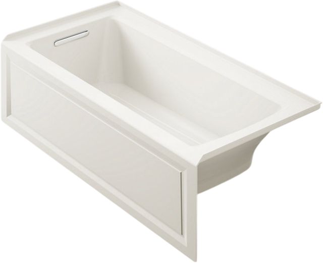 KOHLER® Archer® Biscuit 60" x 30" Alcove Heated Bubble Massage™ Air Bath - Left Drain-0