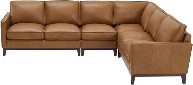 Leather Italia™ Newport 4-Piece Camel Sectional-1