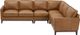 Leather Italia™ Newport 4-Piece Camel Sectional-1