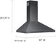 Samsung 30" Fingerprint Resistant Black Stainless Steel Wall Mounted Chimney Range Hood-1