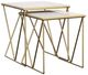 Coaster® Bette 2-Piece Marble Top Nesting Table Set with Lavish Gold Frames-0