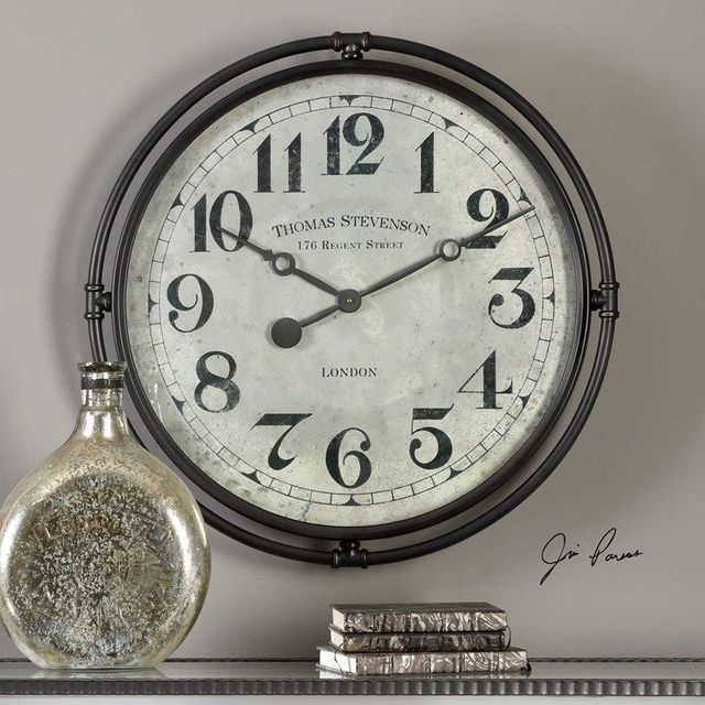 Uttermost® Nakul Smoke Gray Wall Clock-1
