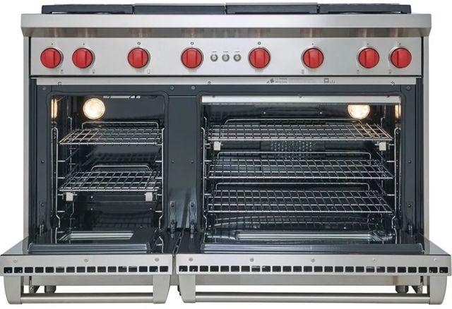Wolf® 48" 6-Burners Stainless Steel Pro Style Liquid Propane Gas Range-1
