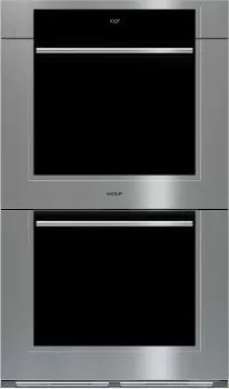 Wolf® M Series 30" Stainless Steel Transitional Double Electric Built in Wall Oven-0