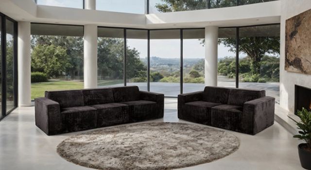 Furniture of America® Kimara Black Loveseat-2