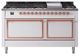 Ilve® Nostalgie II Noblesse 60'' White Pro Style Dual Fuel Range with Copper Trim-0
