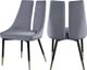 Meridian Furniture Sleek Grey Velvet Dining Chair-1