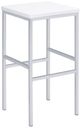 Coaster® Natividad 5-Piece White High Gloss/Chrome Bar Set-2