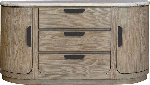 Magnussen Home® Braelyn Dorian Grey Buffet with Stone Top-2