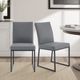 Armen Living Trevor 2-Piece Gray/Matte Black Dining Side Chair Set-1