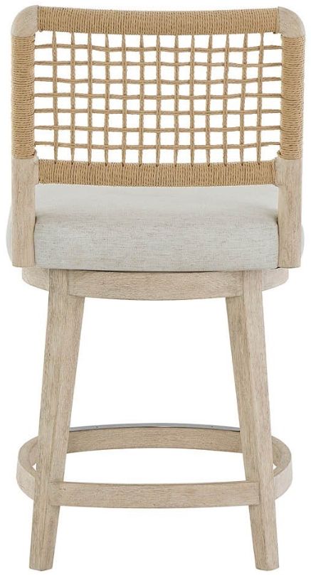 Universal Explore Home™ Oasis Beige Dockside Swivel Counter Stool-3