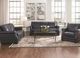 Futura Leather Delta Blue/Espresso Sofa-0