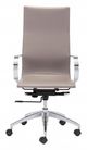 Zuo® Glider Taupe High Back Office Chair-1