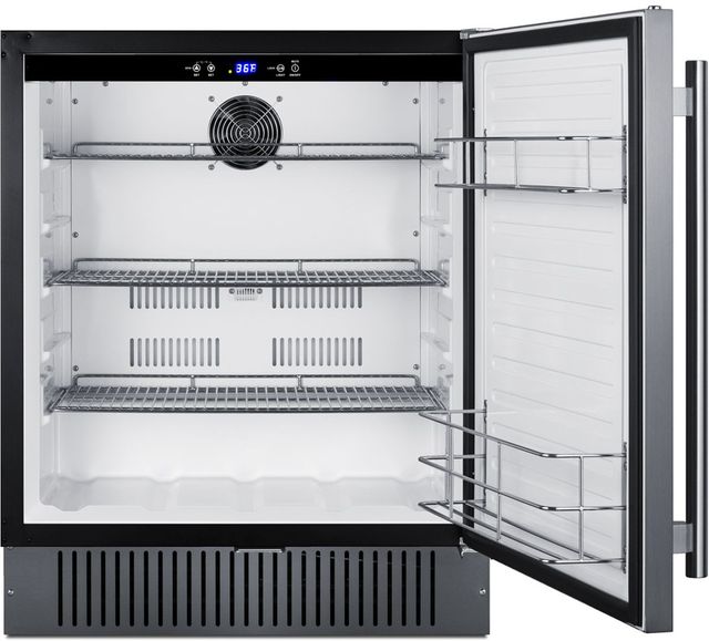 Summit® 27" 5 Cu. Ft. Stainless Steel Under The Counter Refrigerator-1