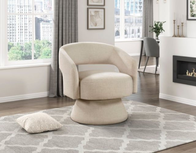 Homelegance® Lavon Taupe Swivel Chair-1