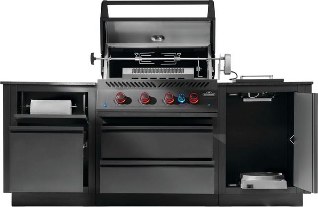 Napoleon OASIS™ 300 112" Matte Black Outdoor Kitchen Kit-2
