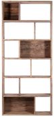 Dovetail Furniture Mariz Medium Brown Antique Tall Bookcase-1