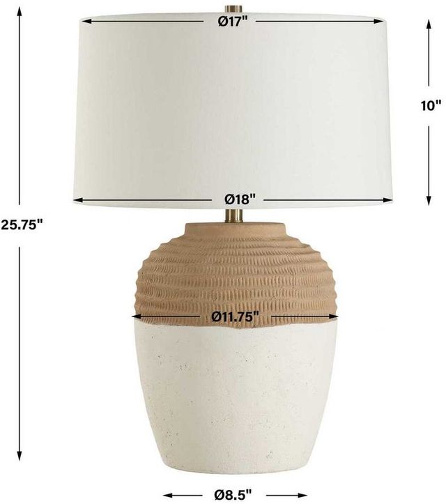 Uttermost® Bellaby Terracotta/White Table Lamp-2