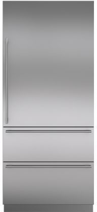Sub-Zero® 36" Stainless Steel Right Hinge Column Freezer/Refrigerator  Door Panel Kit with Tubular Handle-1