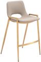 Zuo® Modern Desi Beige/Gold Counter Stool-0