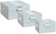 StyleCraft Norman Wyatt Home 3-Piece Brushed Silver/Spa Blue Leather Accessory Boxes-0