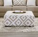 Furniture of America® Loughlin Ivory/Light Brown Ottoman-1