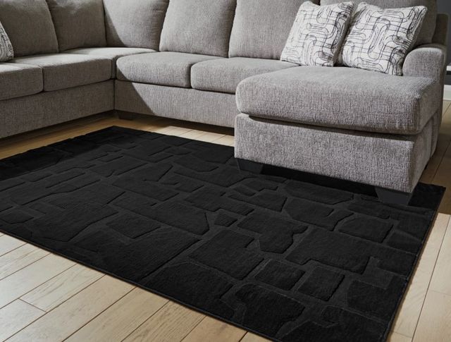 Signature Design by Ashley® Gibbswell Black 5'x7' Area Rug-3