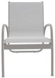 Telescope Casual Gardenella Abalone/Warm Gray Aluminum/Fabric Outdoor Sling Stacking Arm Chair-1