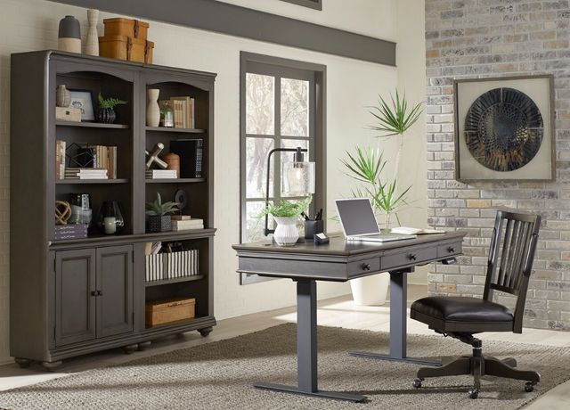 aspenhome® Oxford Peppercorn Door Bookcase-1