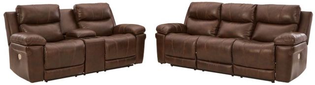 Signature Design by Ashley® Edmar 2-Piece Chocolate Living Room Set with Power Reclining Sofa-0