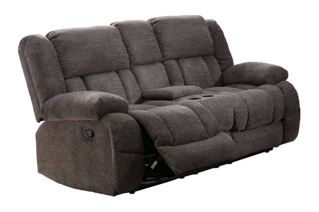 Mazin Furniture Presley Gray Power Reclining Loveseat with Center Console-1