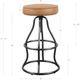 LH Home Seating Coachella Bowie Cognac/Gunmetal Adjustable Stool-2