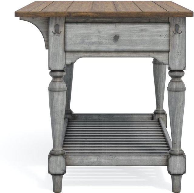 Flexsteel® Plymouth® Distressed Graywash Kitchen Island-2