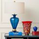 Currey & Company Aladdin Clear Blue/Off-White Table Lamp-4