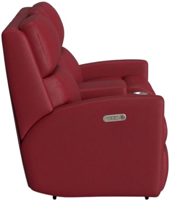 Flexsteel® Customizable Catalina Power Reclining Loveseat with Console and Power Headrests-2