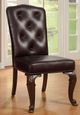 Furniture of America® Bellagio 2-Piece Cherry/Dark Brown Dining Side Chair Set-1