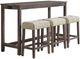 Elements International Oak Lawn 4-Piece Gray Bar Table Set-0
