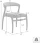 Armen Living Emorie Charcoal/Walnut Dining Side Chair-2