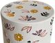 TOV Furniture Off-White Ceramic Hand-Painted Floral Indoor/Outdoor Side Table-3