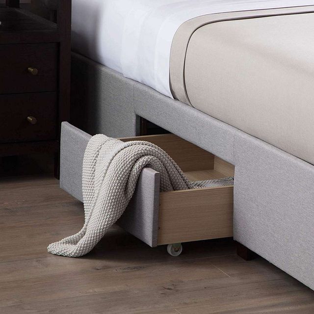 Malouf® Watson Stone Full Platform Bed Base-2