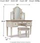Signature Design by Ashley® Realyn Vanity/Mirror/Stool Set-1